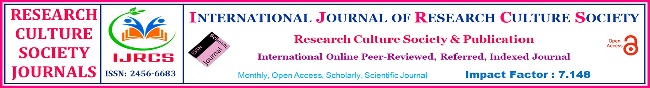 INTERNATIONAL JOURNAL OF RESEARCH CULTURE SOCIETY     (IJRCS)   ISSN: 2456-6683